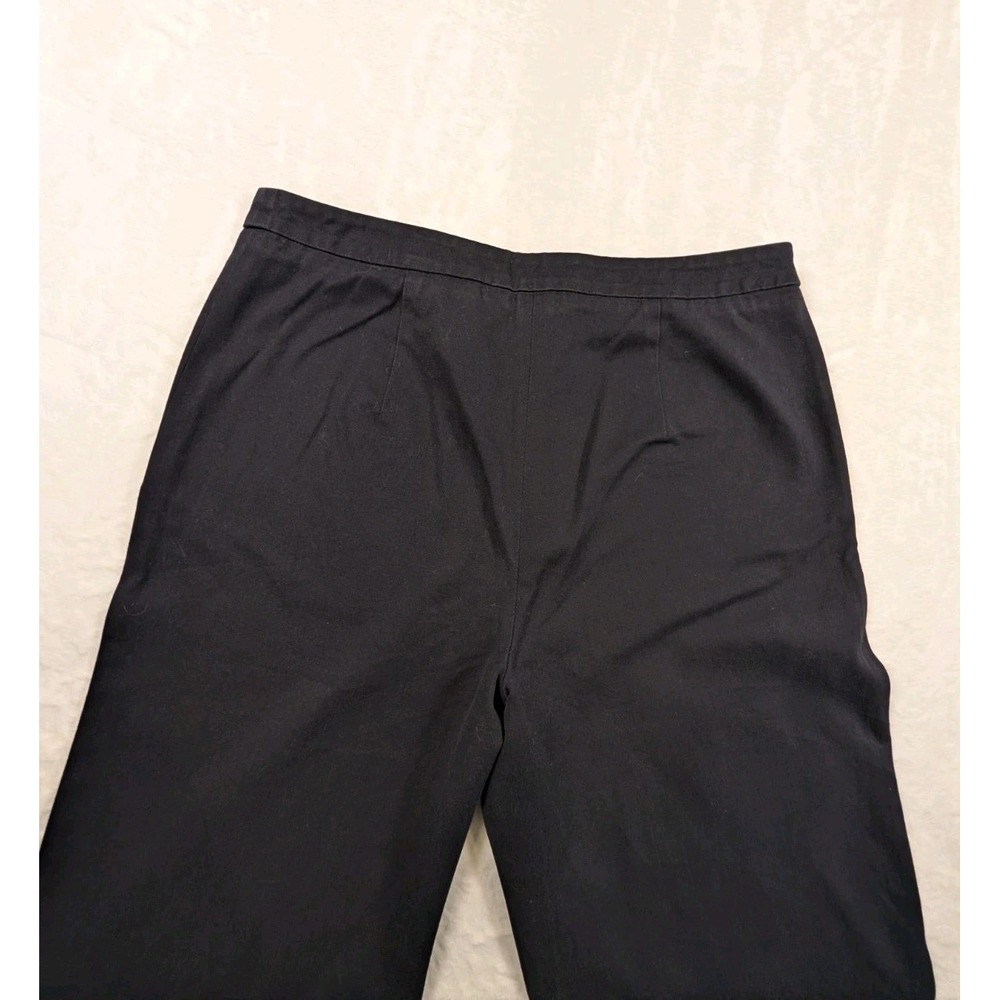 Weekend MaxMara Twill Knit Wide Leg Trousers Women Size 8 Flat Front Black - Picture 4 of 11